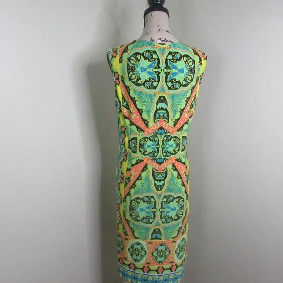 Madison Dress M Sleeveless Bright Print - Picture 9 of 12